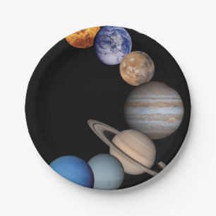 Planets of the solar system paper plates