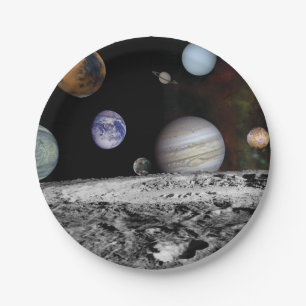 Planets of the solar system paper plates