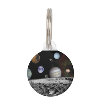 Planets of the solar system pet name tag