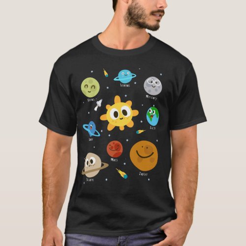 Planets of the Solar System Shirt _ Cute Space Lov