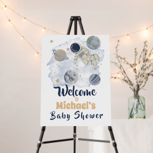 Planets Outer Space Galaxy Baby Shower Foam Board