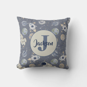 Planets Outer Space Galaxy Throw Pillow