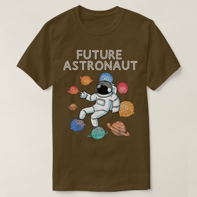 Planets Outer Space Junior Astronaut Galaxy Future T-Shirt (Design Front)