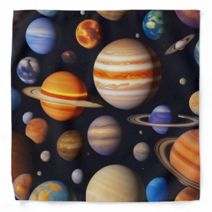 Planets Pattern Bandana