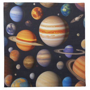 Planets Pattern Cloth Napkin