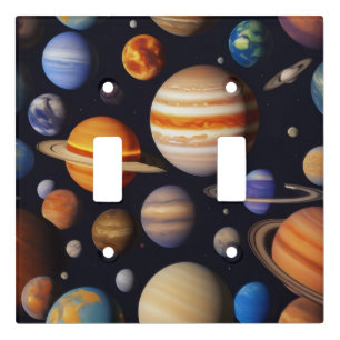 Planets Pattern Light Switch Cover