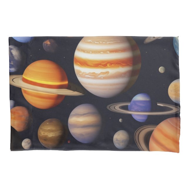 Planets Pattern Pillow Case (Front)