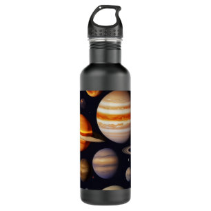 Planets Pattern Stainless Steel Water Bottle