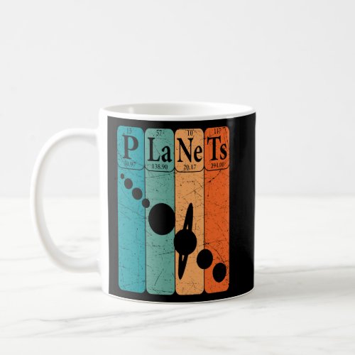 Planets Periodic Table Elements Solar System Plane Coffee Mug