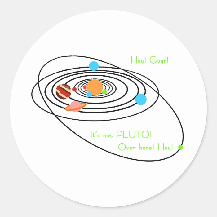 Planets poor pluto sticker