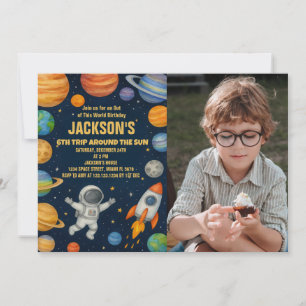 Planets & Rockets Birthday Invitation