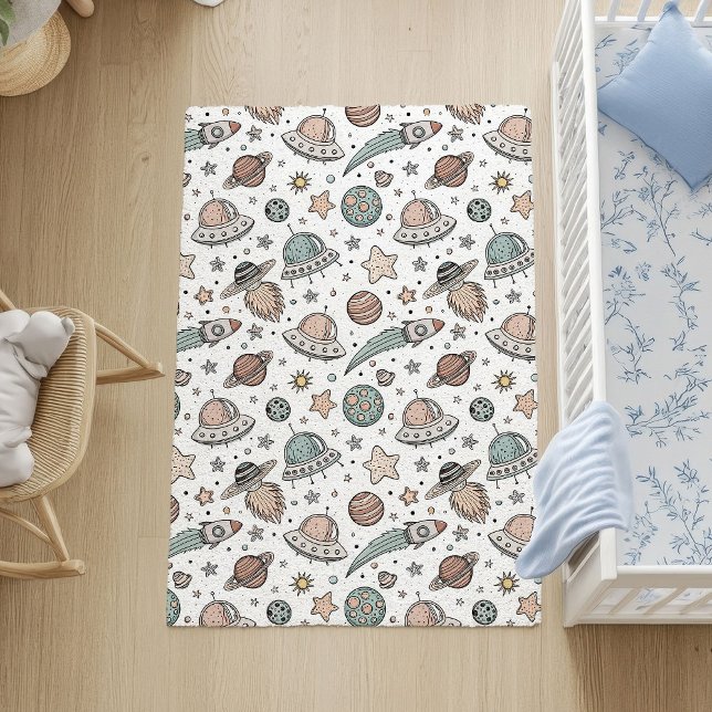 Planets & Rockets Rug Boy Birthday Gift Idea (Planets & Rockets Rug Boy Birthday Gift Idea)