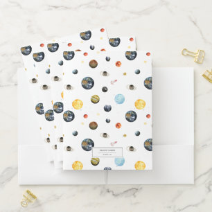 Planets Solar System Personalized Pocket Folder