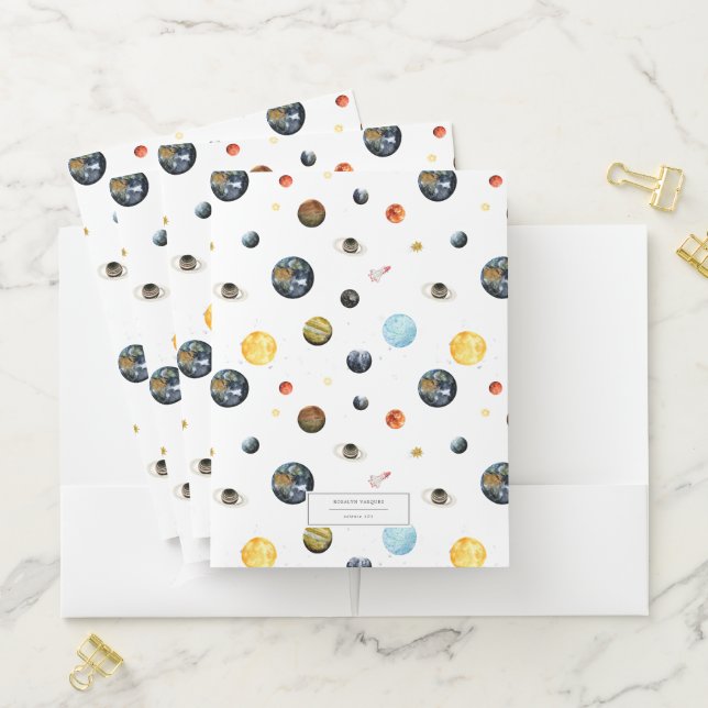 Planets Solar System Personalized Pocket Folder (In Situ)