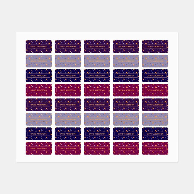 Planets Spaceships Kids Sticker Labels (Sheet)