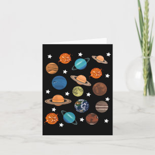 Planets Stars Moon Solar System Costume Halloween Card