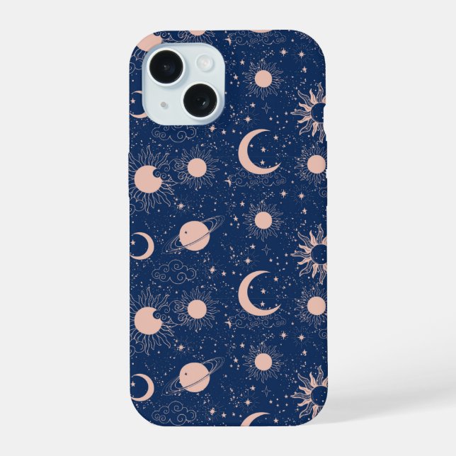 Planets & Stars Pattern Iphone Case (Back)