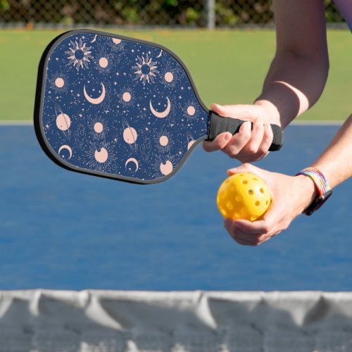 Planets  Stars Pattern Pickleball Paddle