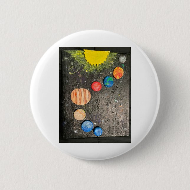 planets sun astronomy astrology mercury venus mars button (Front)