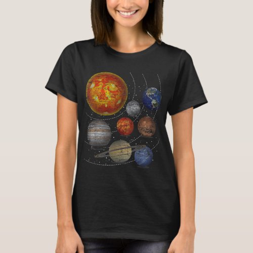 Planets Sun Universe Galaxy Outer Space Science T_Shirt