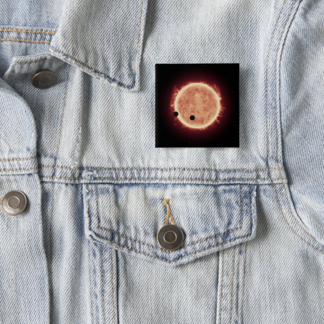 Planets Transiting Red Dwarf Star In Trappist-1 Button (In Situ)