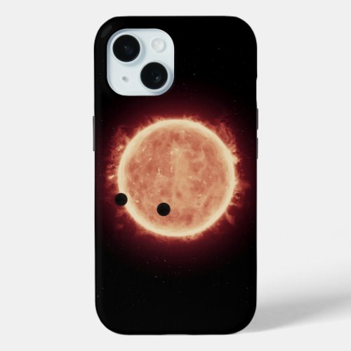 Planets Transiting Red Dwarf Star In Trappist_1 iPhone 15 Case