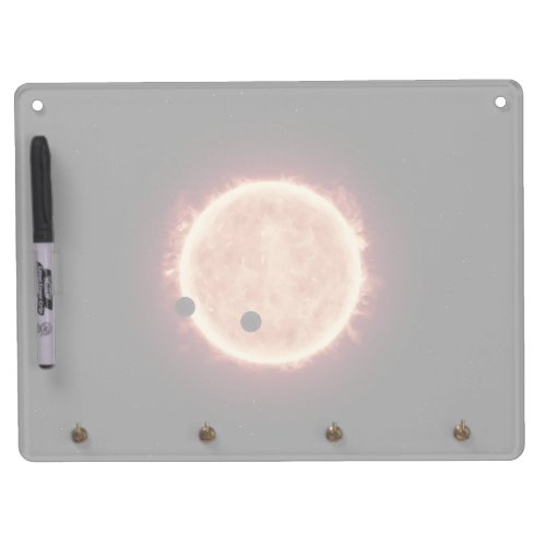Planets Transiting Red Dwarf Star In Trappist_1 Dry Erase Board With Keychain Holder