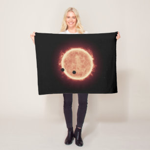 Planets Transiting Red Dwarf Star In Trappist-1 Fleece Blanket