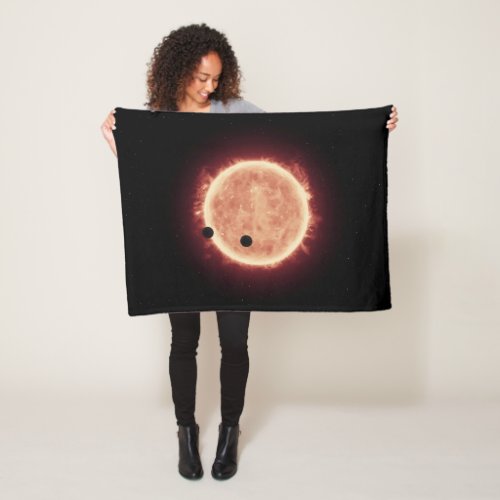 Planets Transiting Red Dwarf Star In Trappist_1 Fleece Blanket