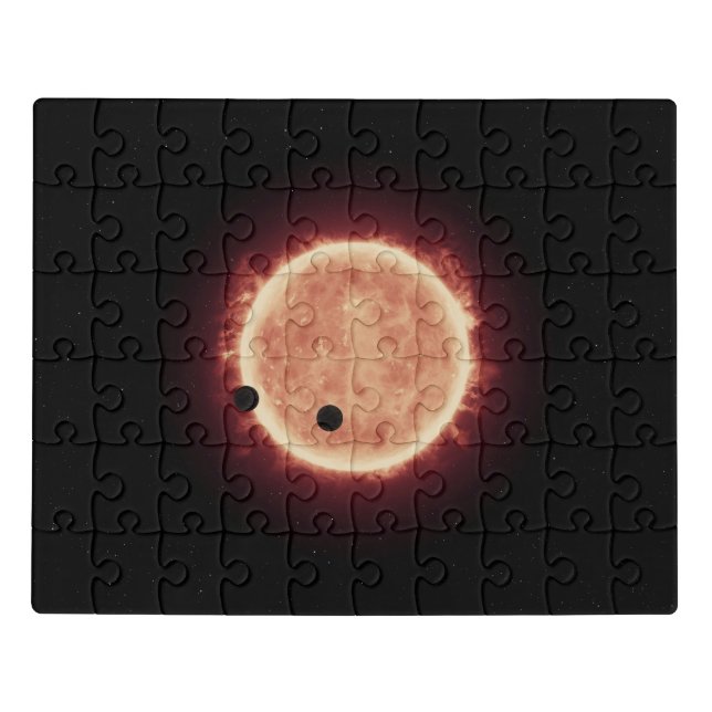 Planets Transiting Red Dwarf Star In Trappist-1 Jigsaw Puzzle (Puzzle Horizontal)