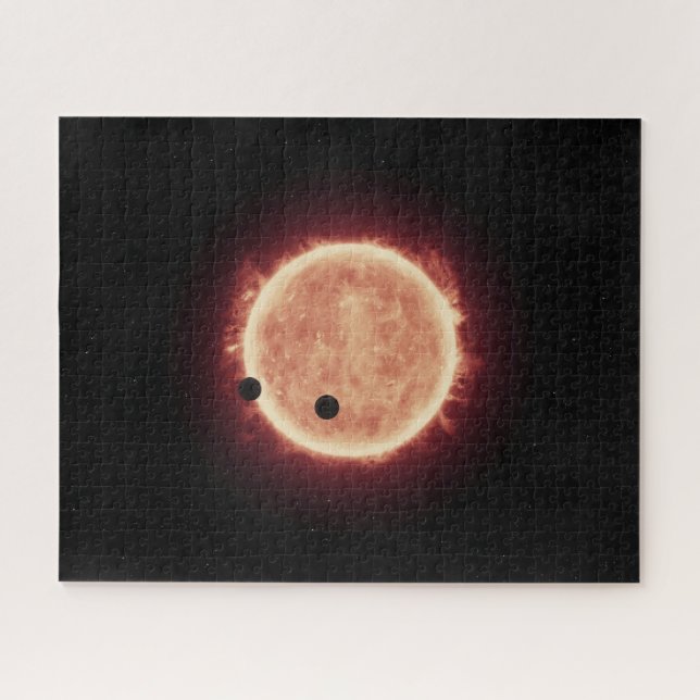 Planets Transiting Red Dwarf Star In Trappist-1 Jigsaw Puzzle (Horizontal)