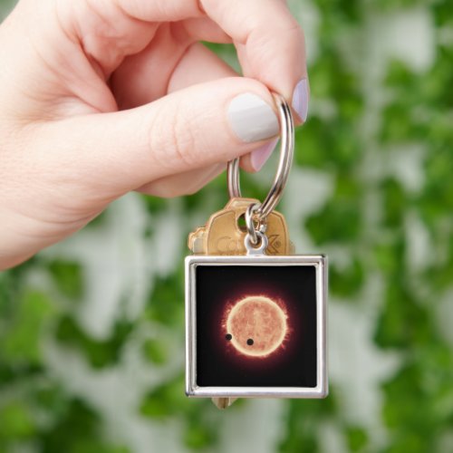 Planets Transiting Red Dwarf Star In Trappist_1 Keychain