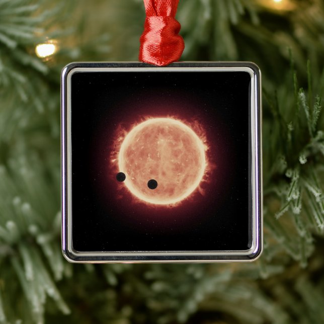 Planets Transiting Red Dwarf Star In Trappist-1 Metal Ornament (Tree)