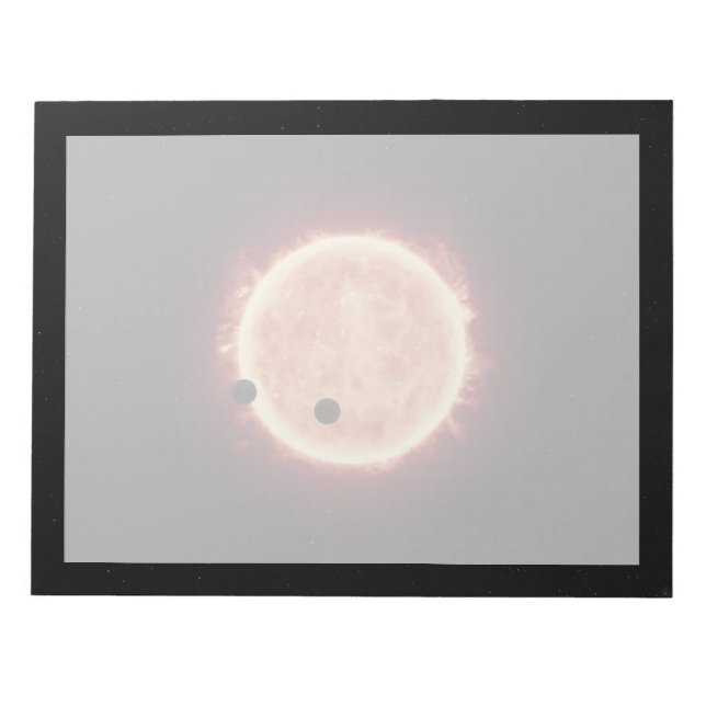 Planets Transiting Red Dwarf Star In Trappist-1 Notepad (Front)