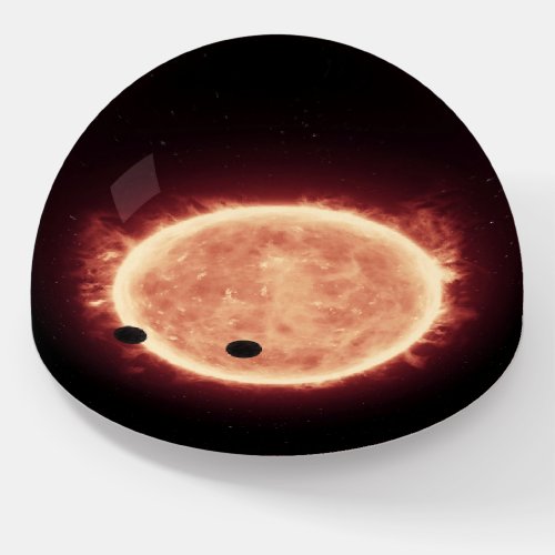 Planets Transiting Red Dwarf Star In Trappist_1 Paperweight