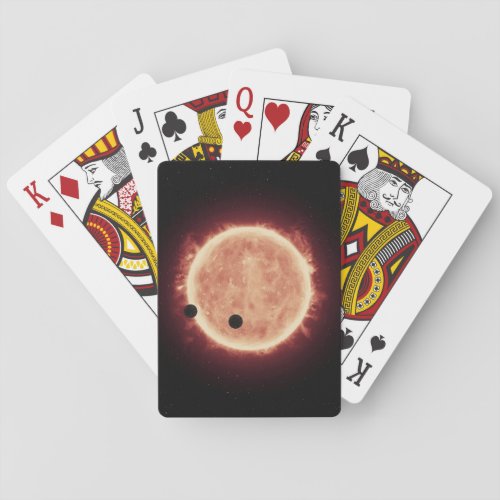 Planets Transiting Red Dwarf Star In Trappist_1 Poker Cards