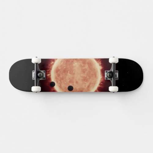 Planets Transiting Red Dwarf Star In Trappist_1 Skateboard