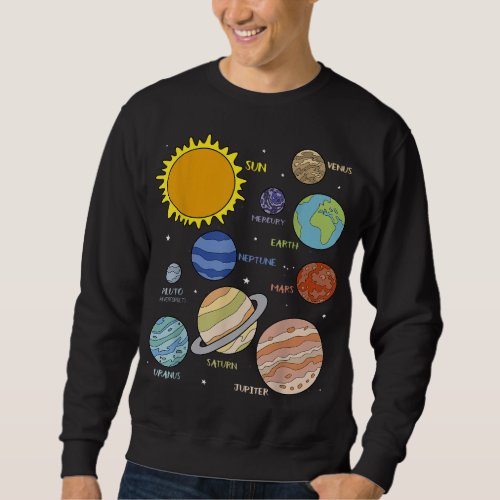 Planets Universe Astronomy Science Solar System Gi Sweatshirt