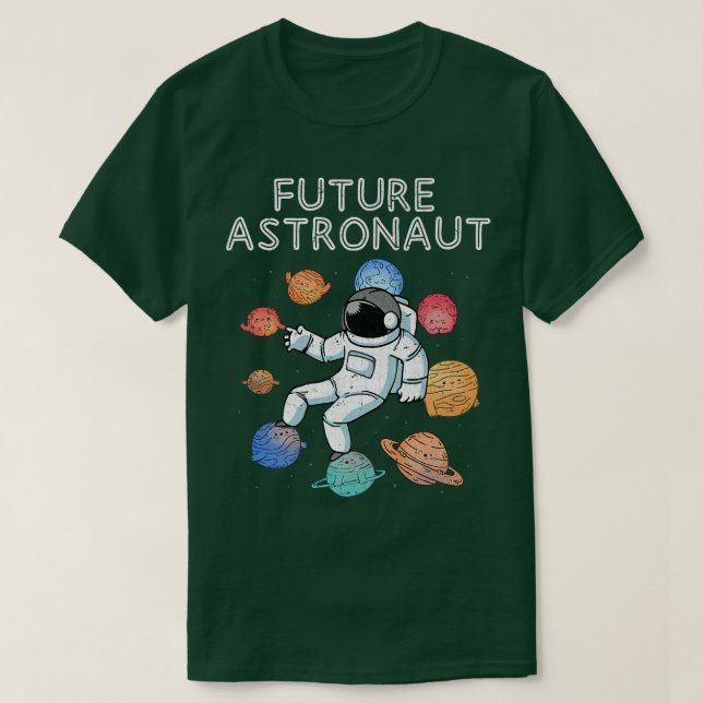 Planets Universe Junior Astronaut Science Future A T-Shirt (Design Front)