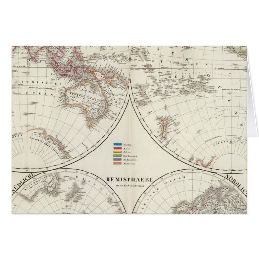 Planiglob der Erde Atlas Map Cards (Front Horizontal)
