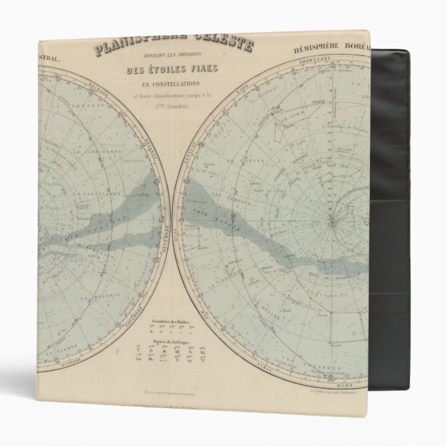 Planisphere Celeste Hemisphere Binder (Front/Inside)