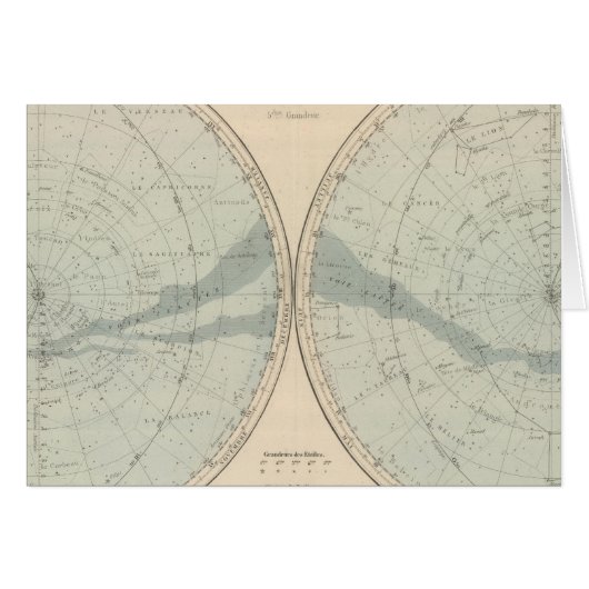 Planisphere Celeste Hemisphere Cards (Front Horizontal)
