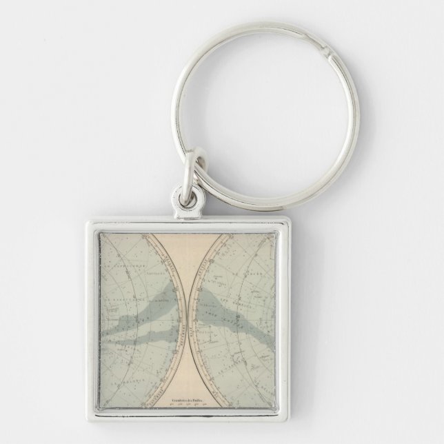 Planisphere Celeste Hemisphere Keychain (Front)