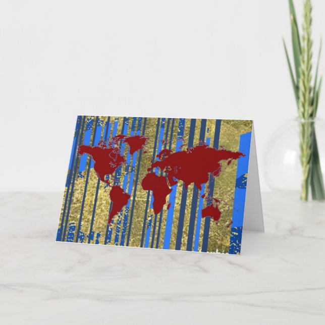 Planisphere-World Map Card (Front)