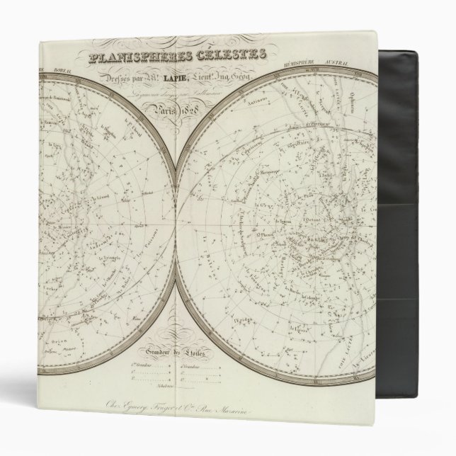 Planispheres celestes - Celestial 3 Ring Binder (Front/Inside)