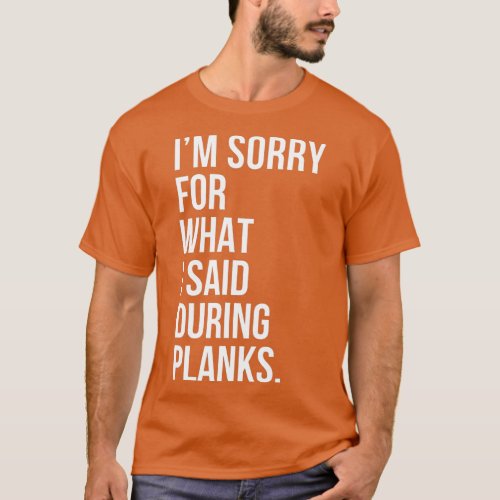 Planks Funny Planking Gym Fitness Workout  T_Shirt