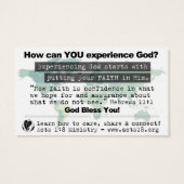 Planned Act of Christian Kindness (P.A.C.K.) Card (Back)