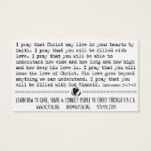 Planned Act of Christian Kindness (P.A.C.K.) Card (Back)