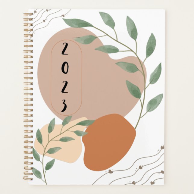  Planner 2023-2024 Watercolor Boho aesthetic  (Front)