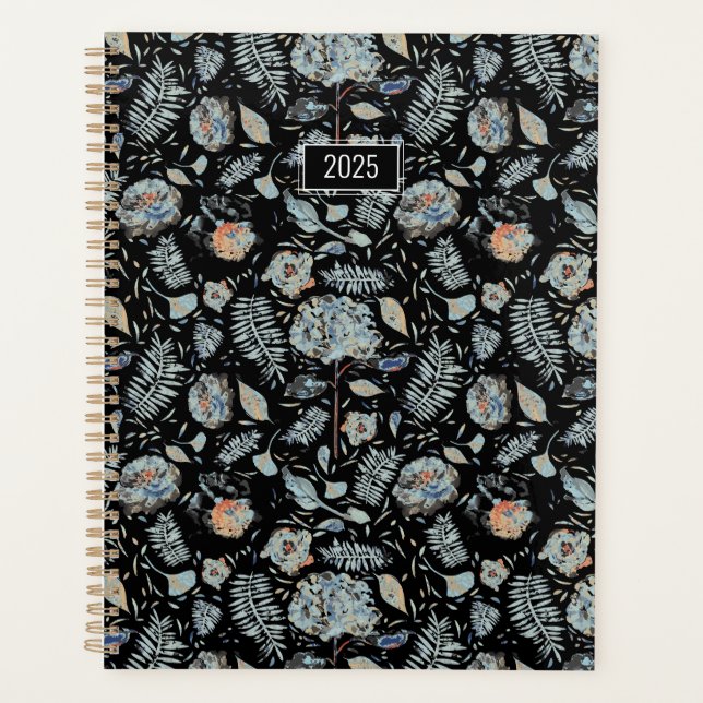 Planner 2025 Hydrangea Floral Pattern (Front)
